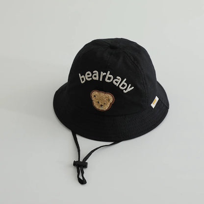 Cute Bear Baby Bucket Hats Korean Boy Girl Summer Uv Protection Fisherman Caps Kids Outdoor Sunshade Panama Basin Caps
