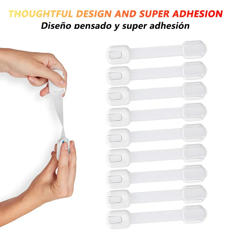 Baby Safety Lock Drawer Child Safety Cabinet Locks Adhesive Cabinet For Drawer Door Latches Baby Safe Straps Child Door Security