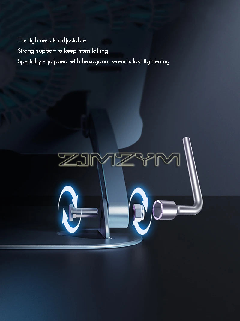 Aluminum Laptop Stand with Cooling Fan Ergonomic Notebook Foldable Cooler Laptop  Adjustable Aluminum Laptop Stand