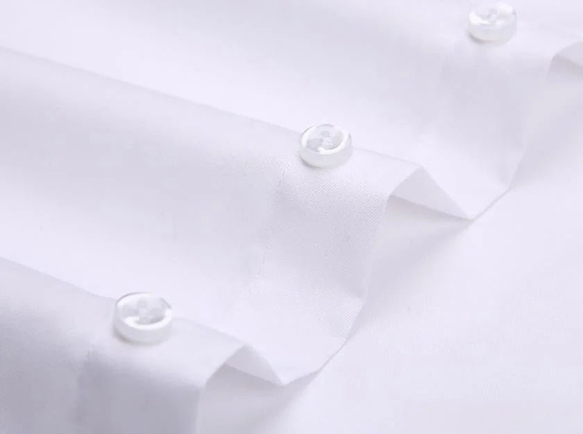 Men's Shirt Long Sleeve Solid Basic Formal Dress Shirts Comfortable Business Social Standard-fit Easy-care Office Shirt S-5XL