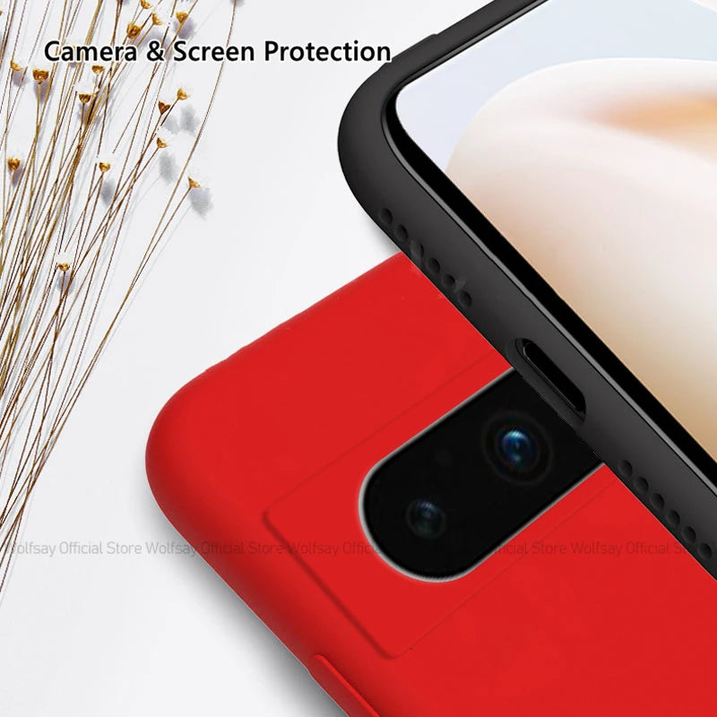 For Google Pixel 8 Pro Case Google Pixel 6A 7A 6 7 8 Pro Cover Shockproof Liquid Silicone Phone Back Cover Google Pixel 8 Pro