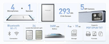 iFLYTEK AINOTE Air 2 E Ink Tablet for Paper Tablet 8.2" Note Taking E Paper Tablet for Adults Premium