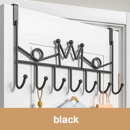 Hook Behind the Door, Punch-Free Door Rear Hanger, Door Storage Coat Hook, Entrance Door Bathroom Door Hook, Door Shelf, for Living Room, Kitchen and Bathroom