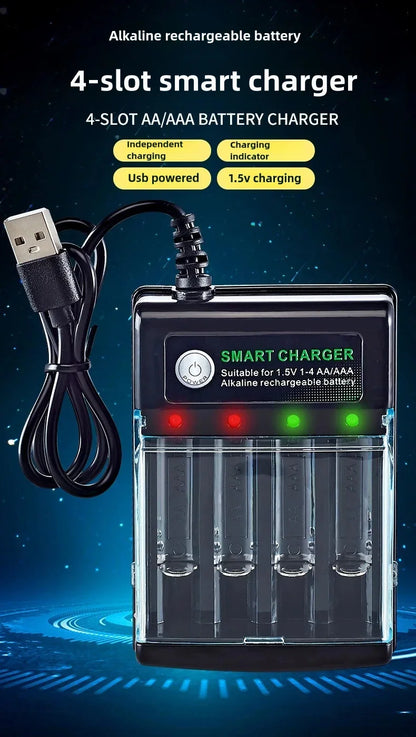 Original Rechargeable Battery 1.5V AA9800mAh+AAA8800mAh+Charger for Computer Clock Radio Video Game Digital Camera AA AAAbattery