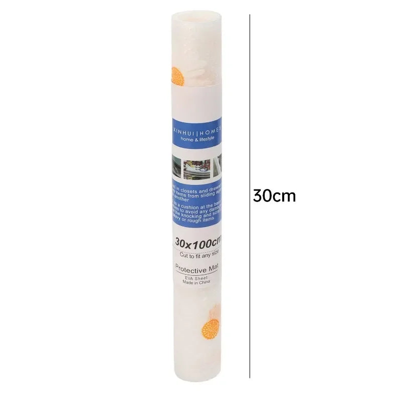 Non-Slip Drawer Mat Thicken Flower Pattern Shelf Cover Liners Waterproof Cabinet Pads EVA Placemat Table Fridge Pad Desk Covers