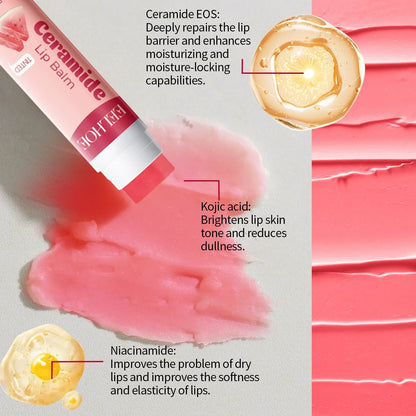 Ceramide Lip Balm Mild Ingredient Waterproof Long Lasting Moisturizing Lips Reduce Fine Line Exfoliating Lip Care Repair Product