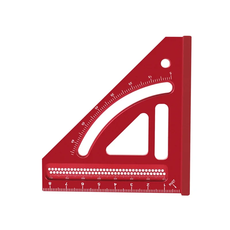 ABKJ-Multi Angle Measuring Ruler,Woodworking Square Protractor,Aluminum Miter Triangle Ruler,Precision Layout Measuring Tool