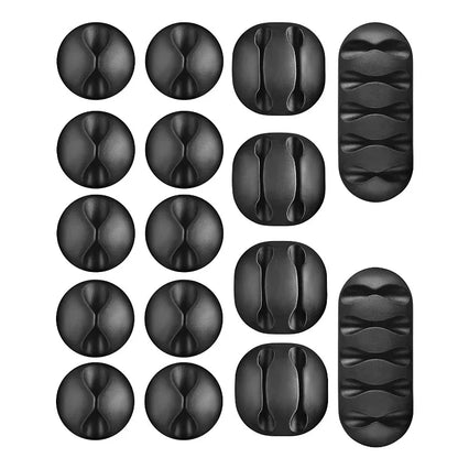 Cable Clip Adhesive Silicone Cable Holders Organizer Desk Cable Management Clips Wire Cord Holder In Office Home Car