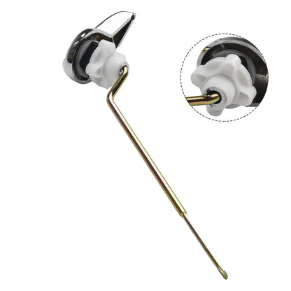Toilet Tank Flush Lever Chrome Finish Handle Fittings Assembly Replacement Tools Bathroom Toilet Accessories