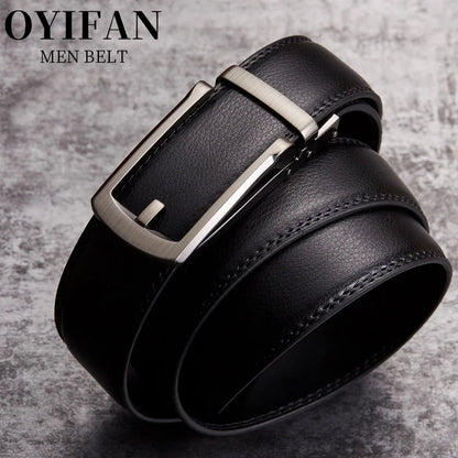 High quality men's automatic belt, business belt, adjustable belt, luxury belt, cowhide belt, ratchet belt