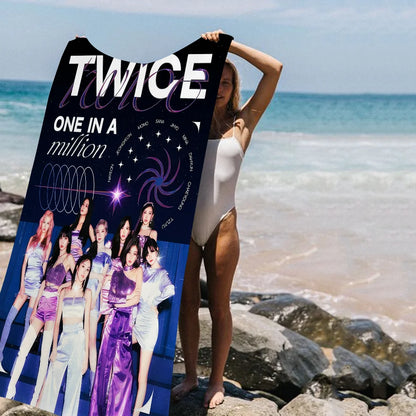 T-TwiceS-S Kpop Beach Towel For Kids Personalized Bath Towel Pool Towel Vacation Gift Picnic Towel Party Gift