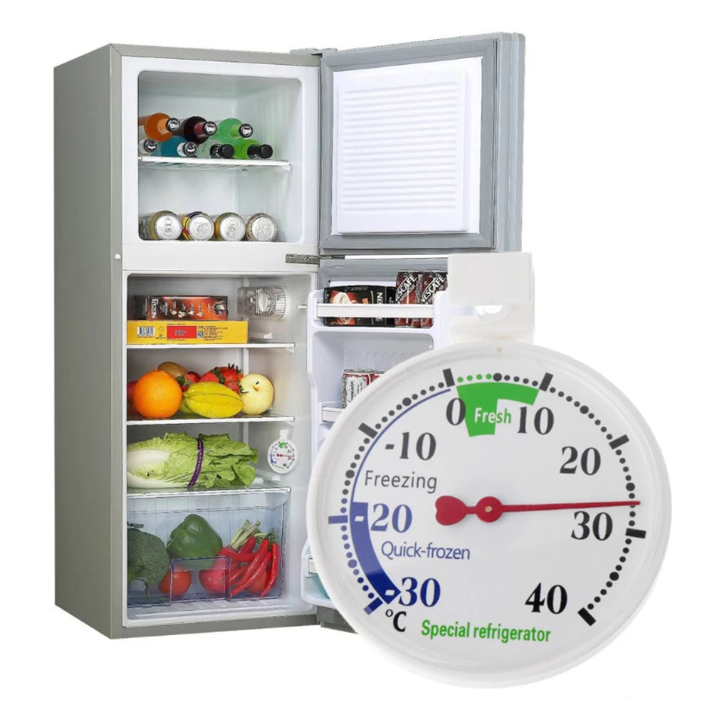 -30~40 ℃ Thin Fridge Refrigeration Temperature Gauge Measurement Tools Circular Thermometer Refrigerator Freezer Thermometer