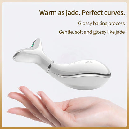 Neck Beauty Instrument with Base Microcurrent Facial Massager LED Photon Skin Rejuvenation Neck Face Skin Care Tool for Wrinkle