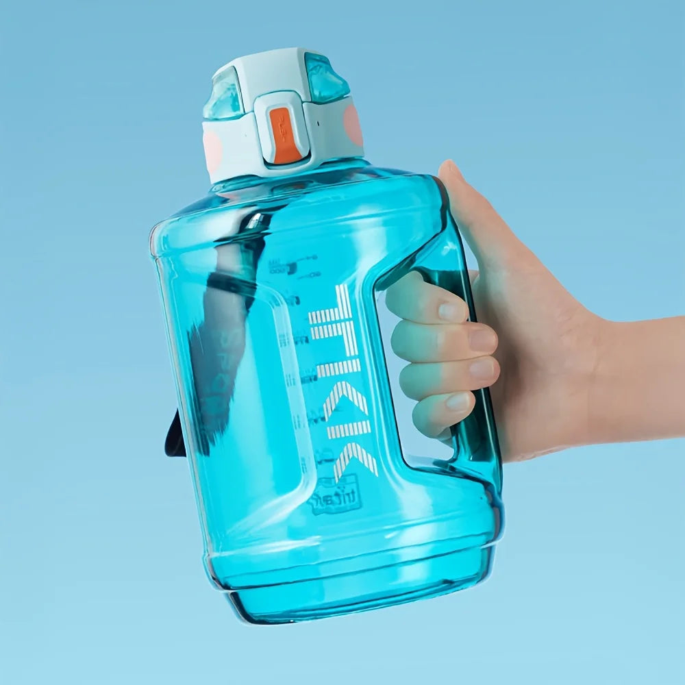 1800Ml Large Sports Plastic Water Bottle with Straw Lid Lock for Hydration, Gym Workouts, Outdoor Fitness, Travel, Camping