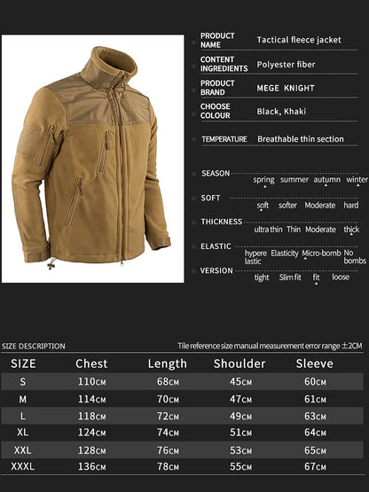 Winter Tactical Fleece Jacket Military Army Jacket Thermal Warm Camouflage Work Coats Mens Clothes Husband  Field Jacket Outwear