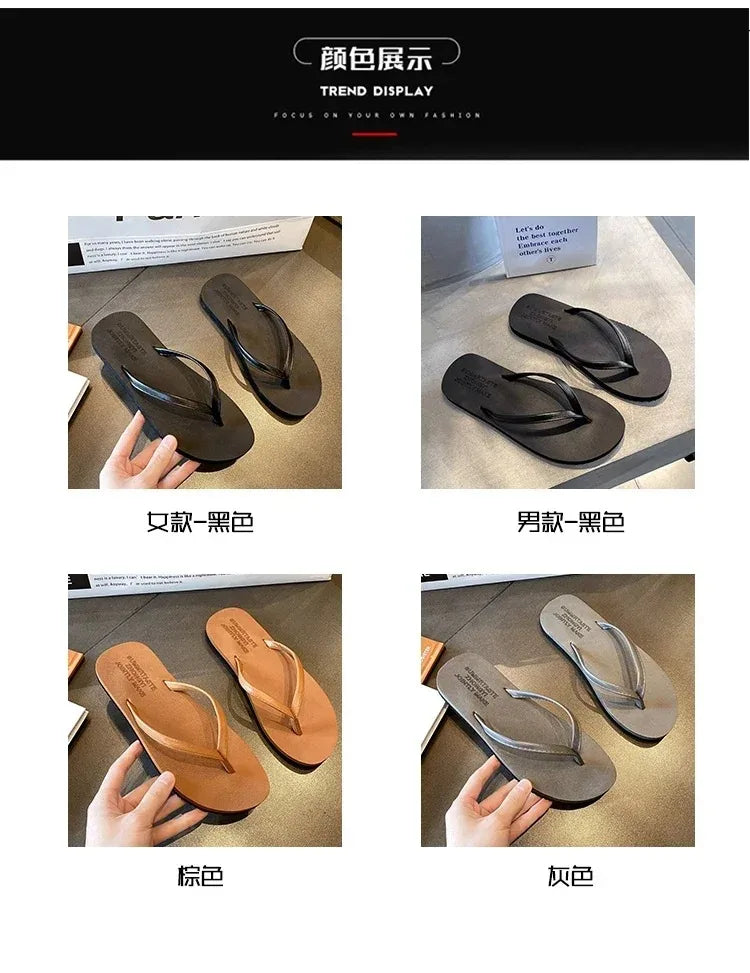 1Pair Flip-flops Women's Summer Slippers for Women Non-slip Ins Outdoor Casual Beach Sandal Women Fashion Outerwear Flip Flops