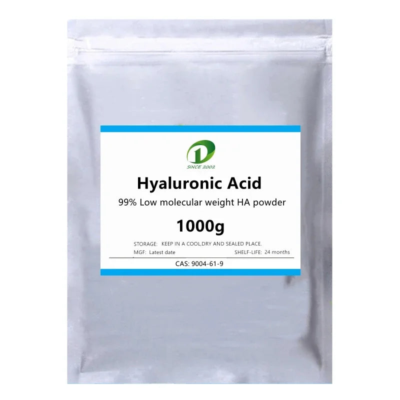 99% Hyaluronic Acid Powder,Low Molecular Weight HA (10KDa─500KDa),Skin Whitening and Moisturizing,Anti-ultraviolet,Anti Wrinkle