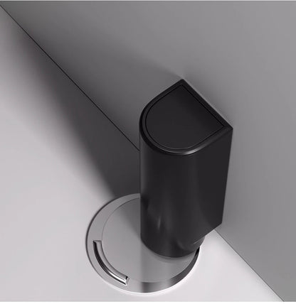 Stainless Steel Magnetic Door Stopper, Gray Black Nail Free Door Base, Door Hardware Door Close Prevention Door Stop Door Closer