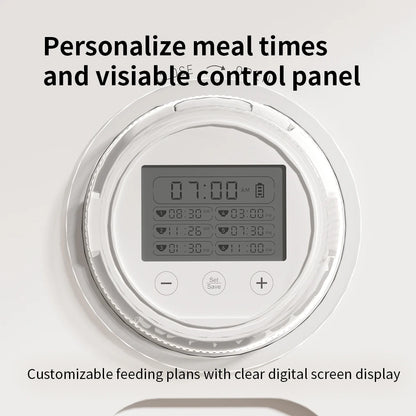 Smart Automatic Pet Feeder Wet Dry Food Dispenser 6 Meals Smart Cat Feeder Kibble Dispenser For Cat Dog Pets Supply Bowl