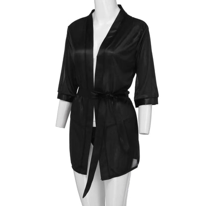 Womens Sexy Satin Sleepwear Lingerie Nightwear Underwear Night Gown Robe, Sexy Soft Comfortable Nightwear, Add Female Charm