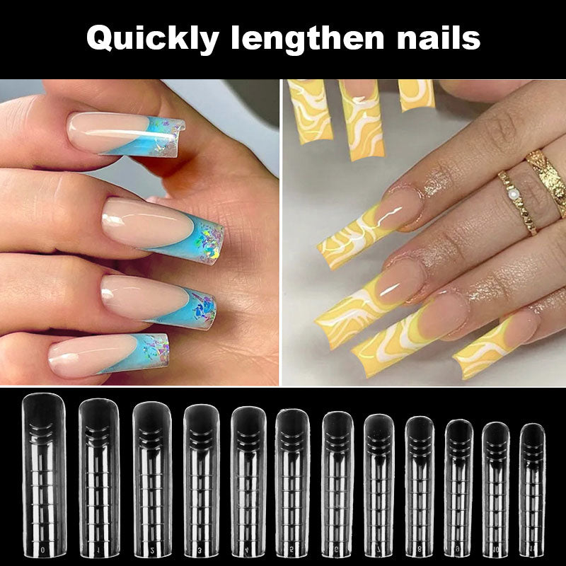Press On Nails Dual Forms Full Cover False Nails Quick Building Mold Tips Fake Nails Shaping Extend Top Molds Nail Accessories
