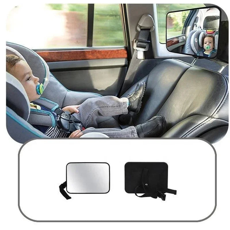 1PCS Adjustable Wide Car Rear Seat Mirror Baby/Child Seat Car Safety Mirror Monitor Square Safety Car Baby Mirror Car Interior