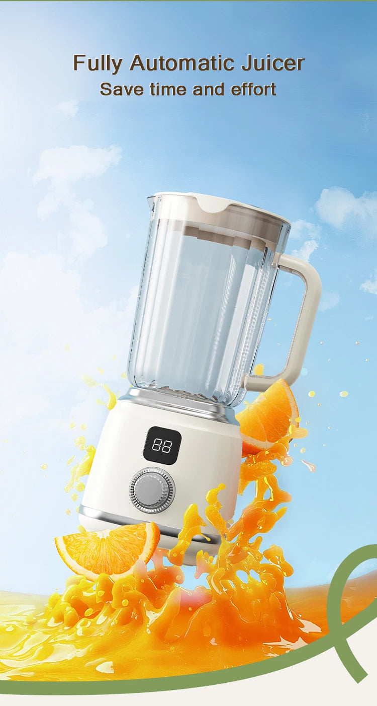 Portable Blender Cup 600ML Mini Juicer Mixer/3000mAh USB Rechargeable/10-Blade Powerful Motor For Smoothies/Vegetables