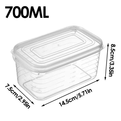 Refrigerator Storage Box Freezing Vegetable Fruit Fridge Organizer Freeze Meat Fresh-Keeping Box with Lid for Kitchen Storage