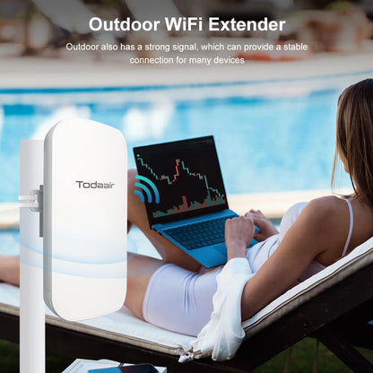 Outdoor Wireless WiFi Extender, WiFi Signal Repeater, WiFi Booster & Signal Amplifier, Weatherproof, Dual Band , 65 Devices
