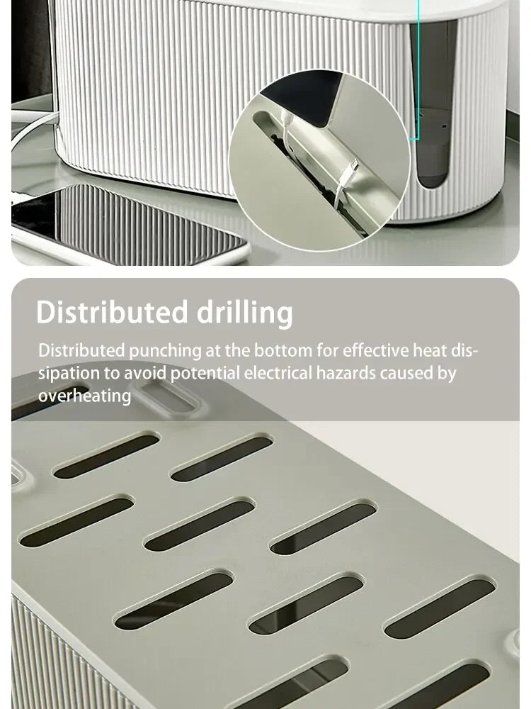 Portable Cable Management Organizer Box for Power Strips and Cord for Power StripsTV Computer Wires Hider Box for Home Office