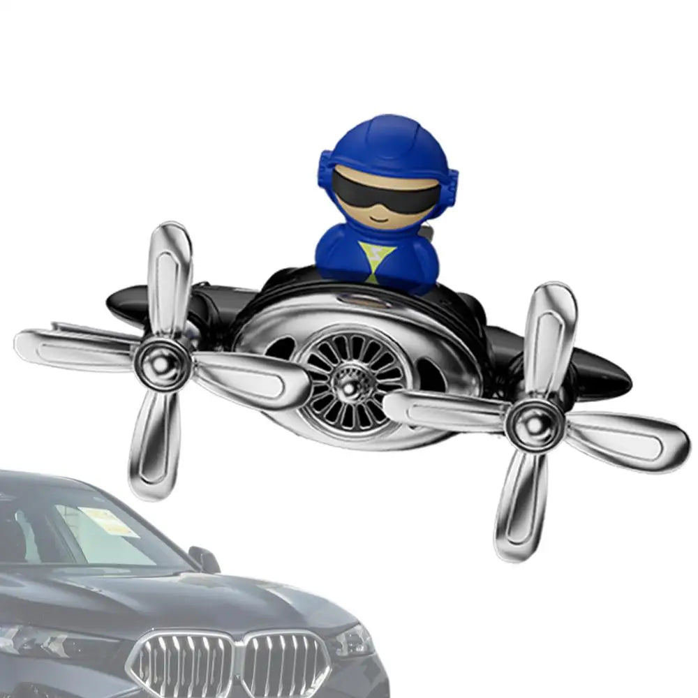 Car Air Freshener Odor Eliminator SUV Vent Clip Rotating Perfume Diffuser Pilot Shape Design Lasting Long Car Fragrance Diffuser