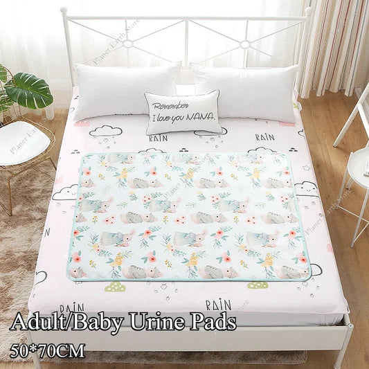 Waterproof Baby Diaper Changing Mat 50*70CM Cute Cartoon Bed Protector Diaper Bedding Urine Pads Care Pad for Adult Baby