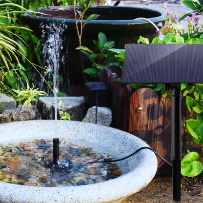 5W 5V Water Fountain Garden Decoration with Stake Solar Power Panel Water Pump Watering System 180L/h Kits for Pool Fish Tank