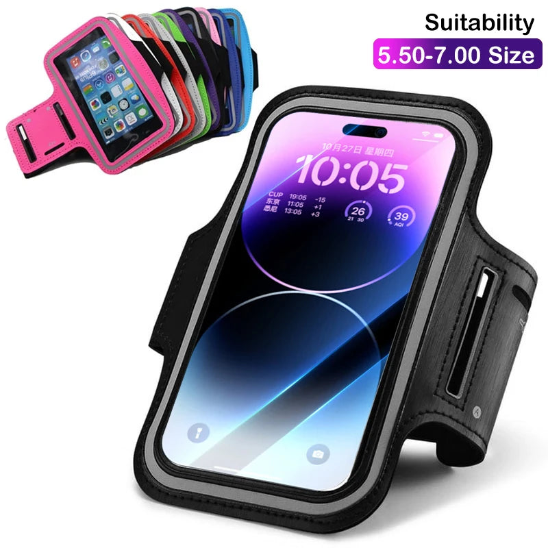 Sports Running Mobile Phone Arm Bag Outdoor Mobile Phone Bag Unisex Armband Mobile Phone Arm Sleeve Wrist Bag Waterproof