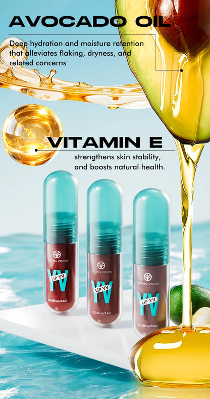 YOUNG VISION 6-Shade Avocado Long-Lasting Moisturizing Lip Stain is lightweight, non-sticky, non-stick cup lip stain