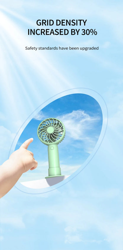 1200mAh Mini Portable FansHandheld USB Rechargeable Quiet Handheld FanAir cooler Outdoor Travel Hand Fans ventilation Fan