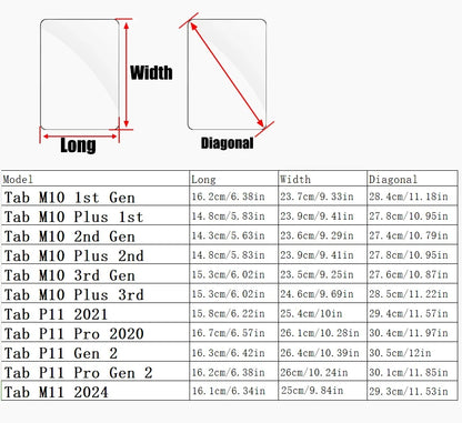 2PCS Screen Protector Tempered Glass for Lenovo Tab M10 Plus 3rd 2nd 1st Gen M11 P11 Pro Tablet Lenovo Film