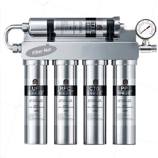 Water Purifier 304 Stainless Steel Water Filter Drinking Water Household 5 Stages Water Filter System UF Water Purifier for Home