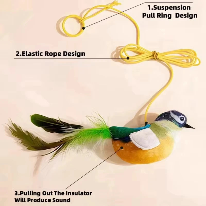 Cat Toys For Indoor Cats Interactive Cat Toy Realistic Bird Sound Cat Toy Plush Cat Toy Catnip Cat Toy for Cats Kitten Toy