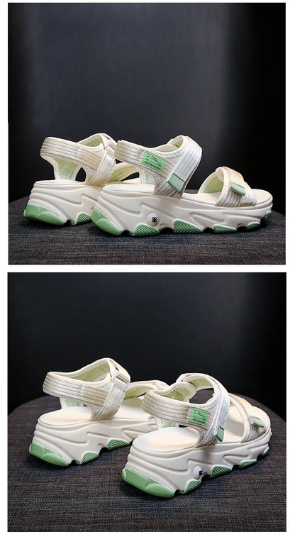 Sandals Women Shoes 2024 New Summer Sports Daddy Fashion Casual Non-Slip Platform non-slip Beach Shoes Sandalias