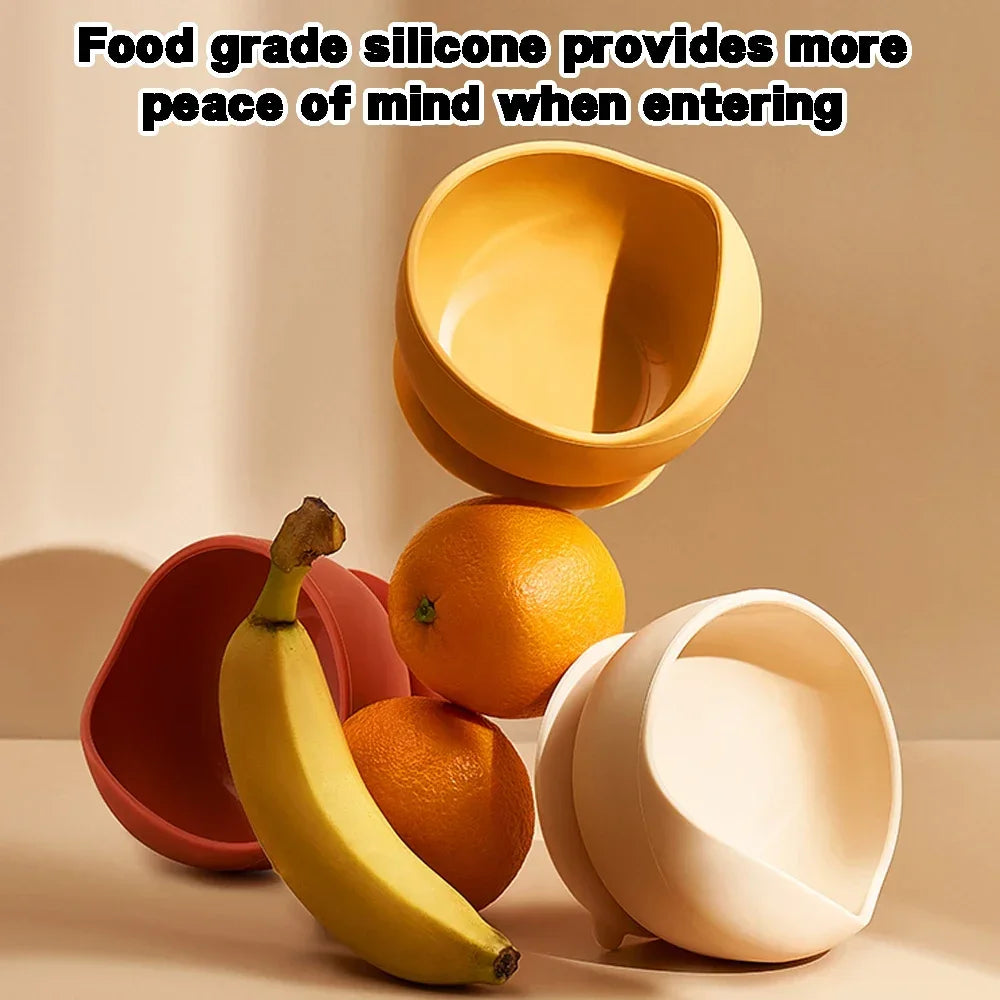 Children Silicone Suction Cup Bowl Feeding Tableware Infant Non-slip Training Learning to Eat Bowl Baby Complementary Bowl