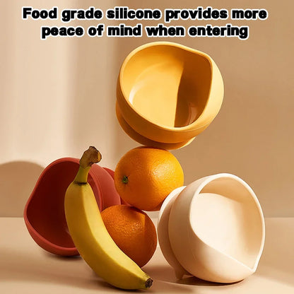 Children Silicone Suction Cup Bowl Feeding Tableware Infant Non-slip Training Learning to Eat Bowl Baby Complementary Bowl