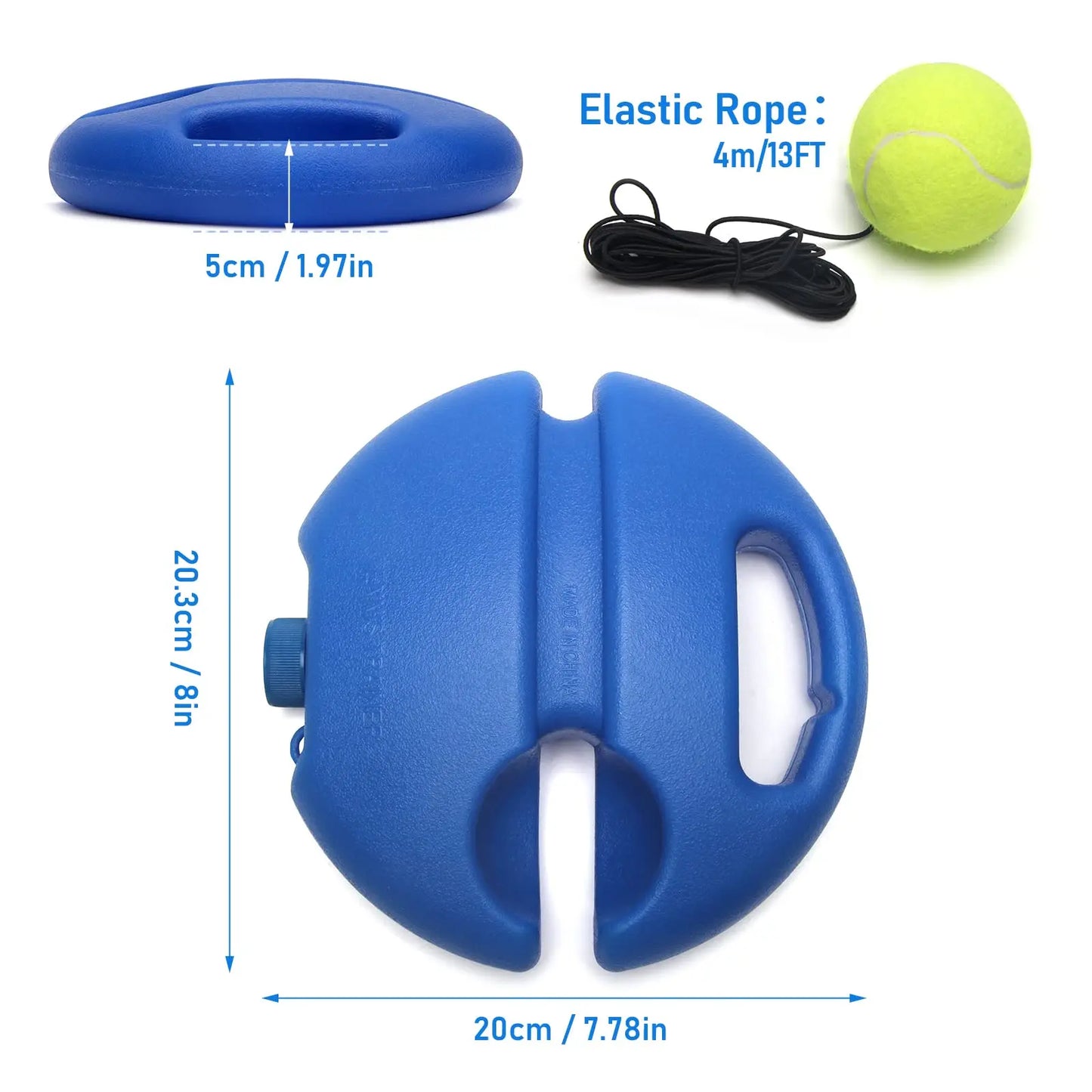 Tennis Trainer Single Base Training Durable Ground High Elastic Tennis Rope Adult Outdoor Sports Training Supplies