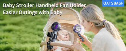 Eary Adjustable Baby Stroller Handheld Fan Holder Clip Universal Handheld Fan Turn to Clip-on Fan Baby Stroller Accessories
