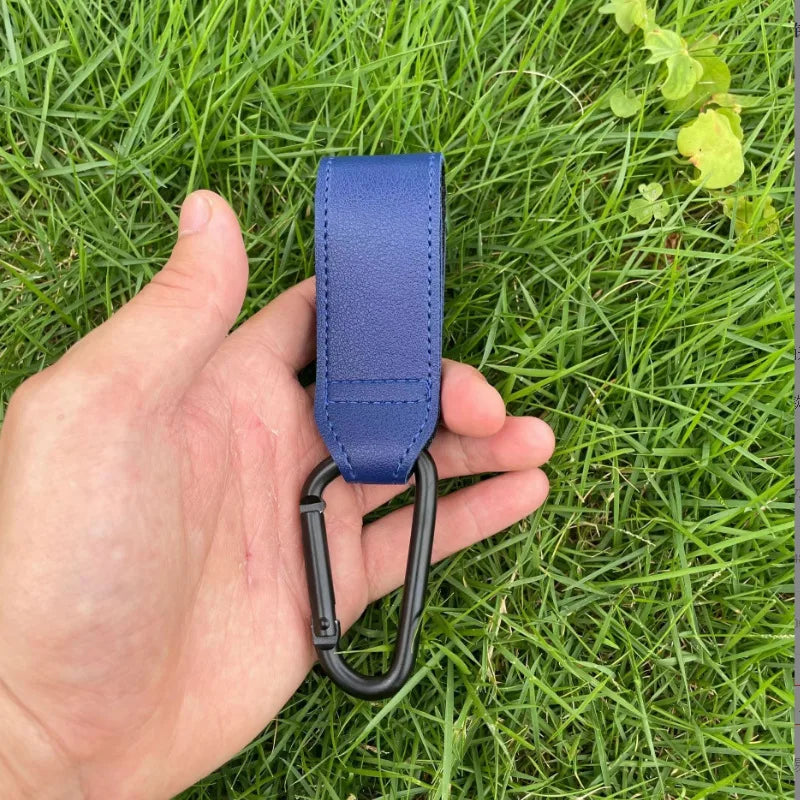 Baby Stroller Hook Fashion PU Leather Adjustable Pram Hook Cart Organizer Diaper Bag Hanger Children Boy Girl Travel Accessories