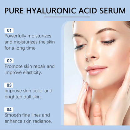 Hyaluronic Acid Serum Shrink Pores Fade Fine Lines Remove Dark Spot Improve Dry Moisturizing Lightening Repairing Facial Essence