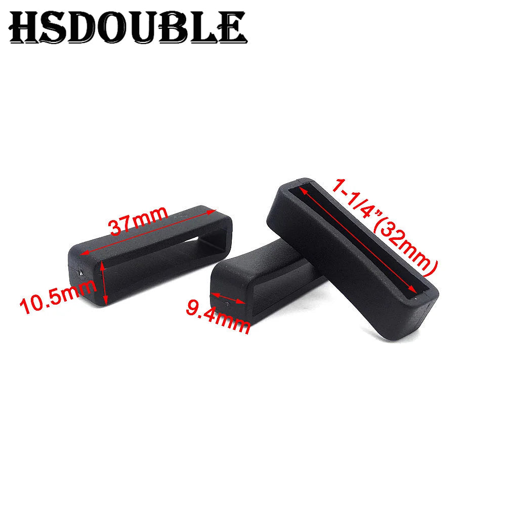 10 Pcs/Pack Plastic Belt Loop Keeper Square Loop Buckles Belt Harness Backpack Straps