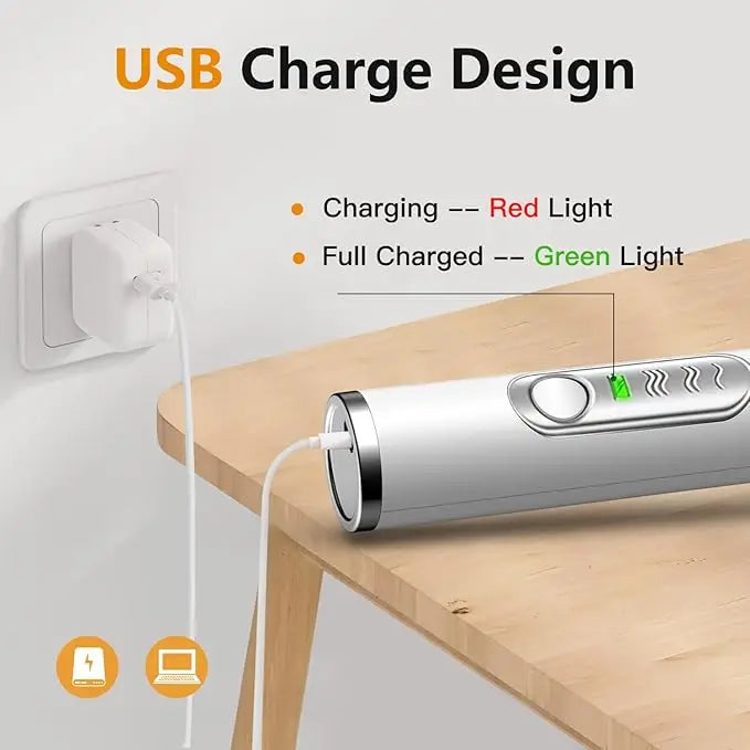 1pcs Coffee Milk Frother Blender 3 Speeds Adjustable Handheld Milk Frother Stainless Steel Electric Milk Frother USB Recharge