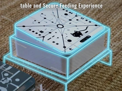 Smart Automatic Pet Feeder With RFID Sensor, Elevated Base, and 650ml Capacity for Wet & Dry Food