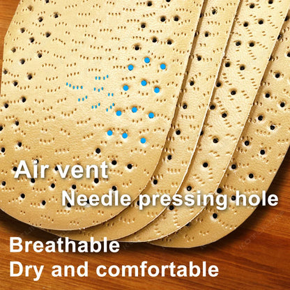 Ultra Thin Leather Insoles Antiperspirants Breathable Deodorant Sports Soft Sole Business Shoes Leather Replacement Inner Insole